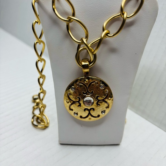 New BRIGHTON Versailles Gold Saturn Reversible Necklace - Picture 3 of 5